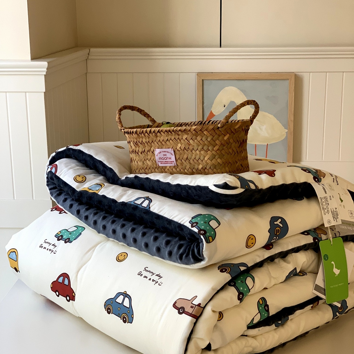 91家纺网 家纺一手货源 找家纺 汇庭 2025秋冬新品60s长绒棉单人豆豆冬被子被芯 汽车派