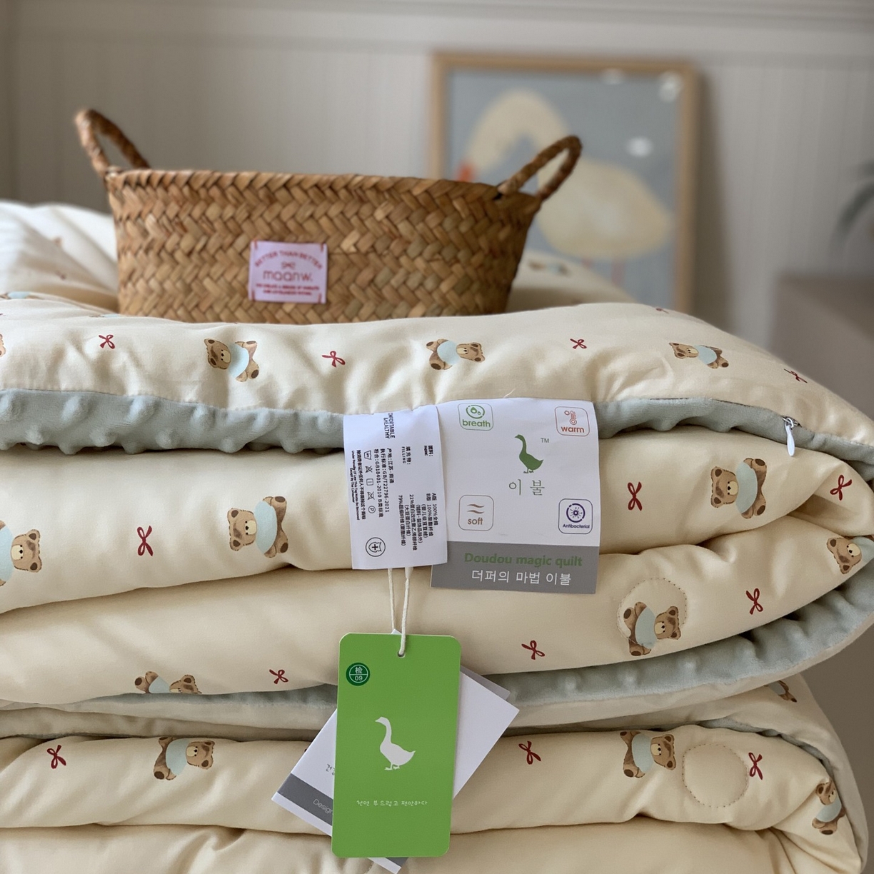 汇庭 2025秋冬新品60s长绒棉单人豆豆冬被子被芯 超级熊