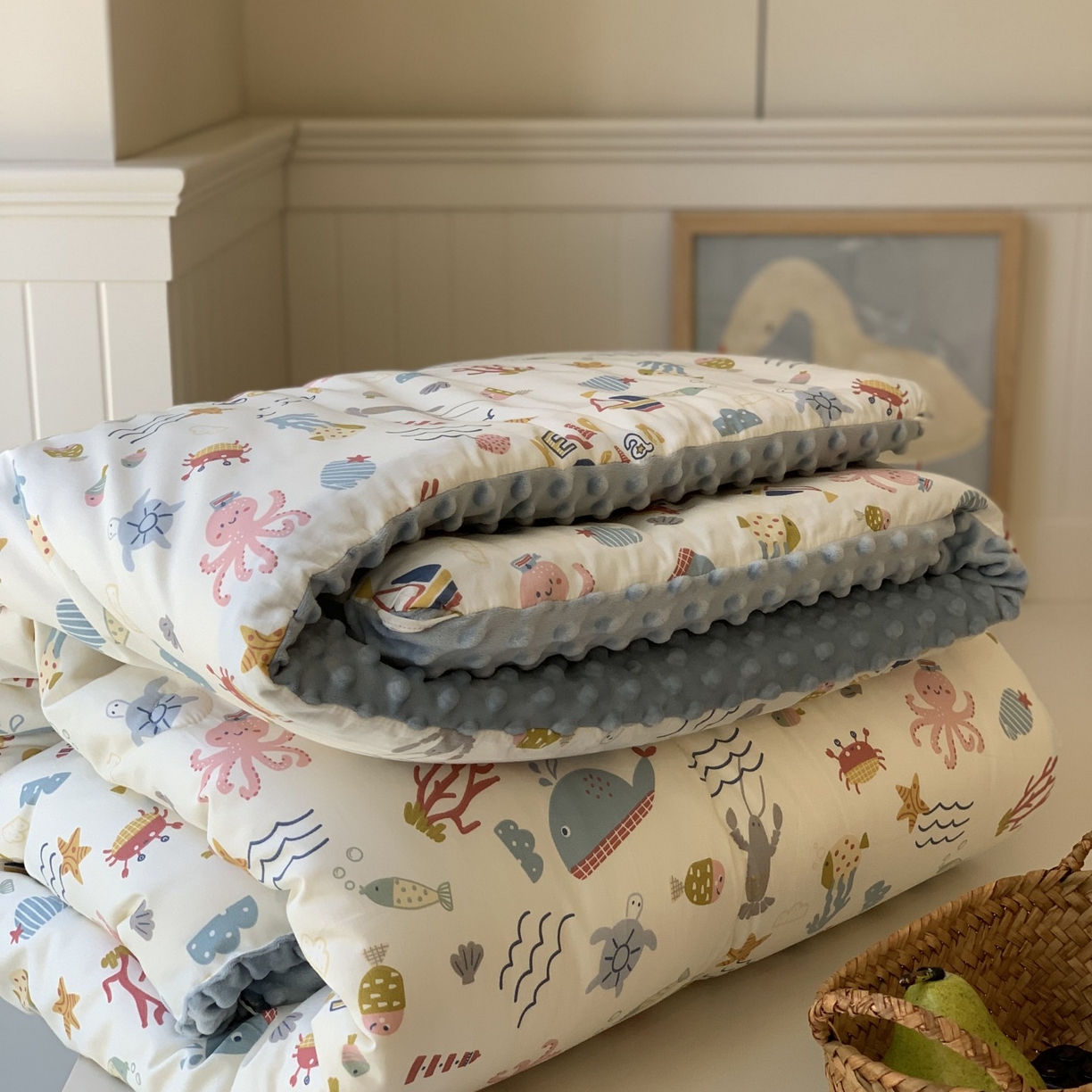 91家纺网 家纺一手货源 找家纺 （总）汇庭 2025秋冬新品60s长绒棉单人豆豆冬被子被芯