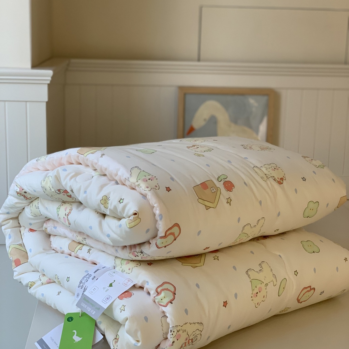 91家纺网 家纺一手货源 找家纺 汇庭 2025秋冬新品60s长绒棉单人豆豆冬被子被芯 椰奶泡泡