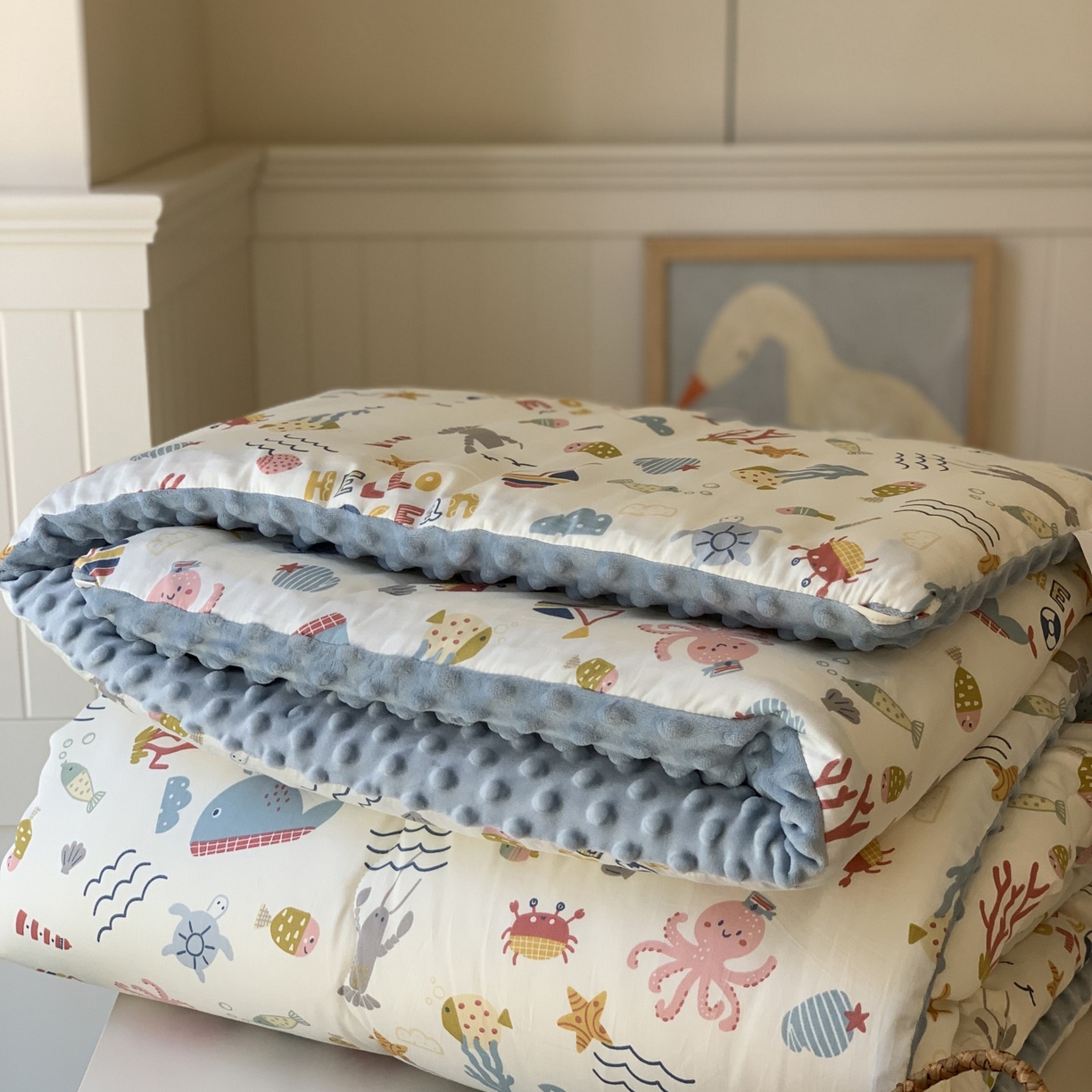 91家纺网 家纺一手货源 找家纺 （总）汇庭 2025秋冬新品60s长绒棉单人豆豆冬被子被芯