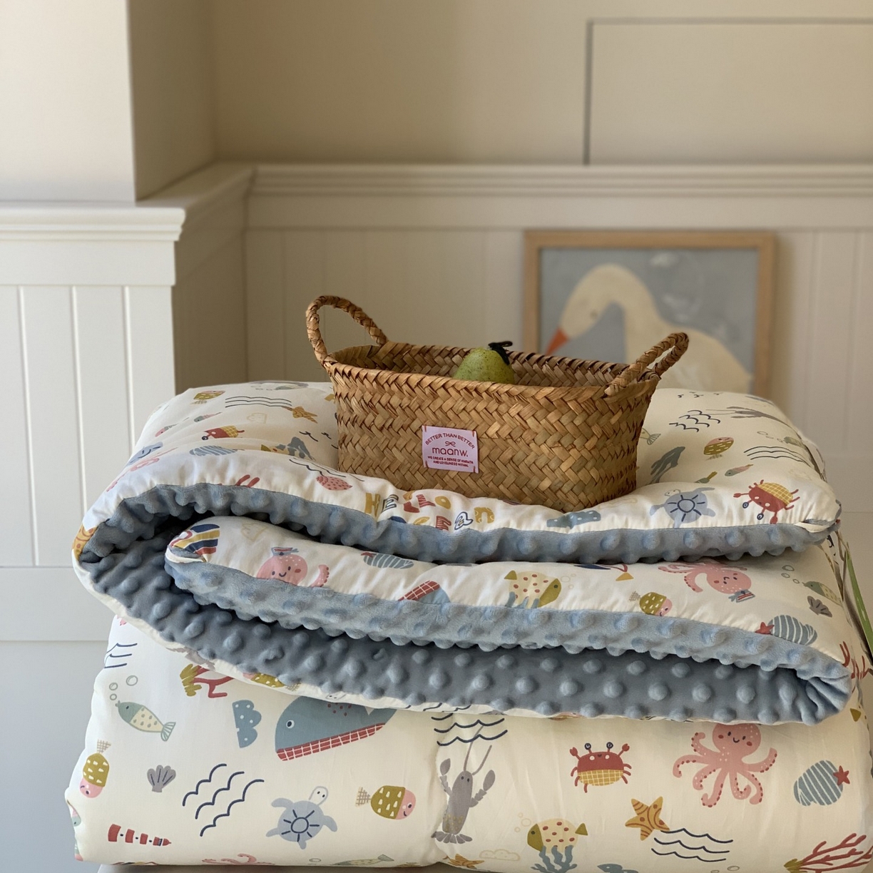 91家纺网 家纺一手货源 找家纺 汇庭 2025秋冬新品60s长绒棉单人豆豆冬被子被芯 八爪鱼