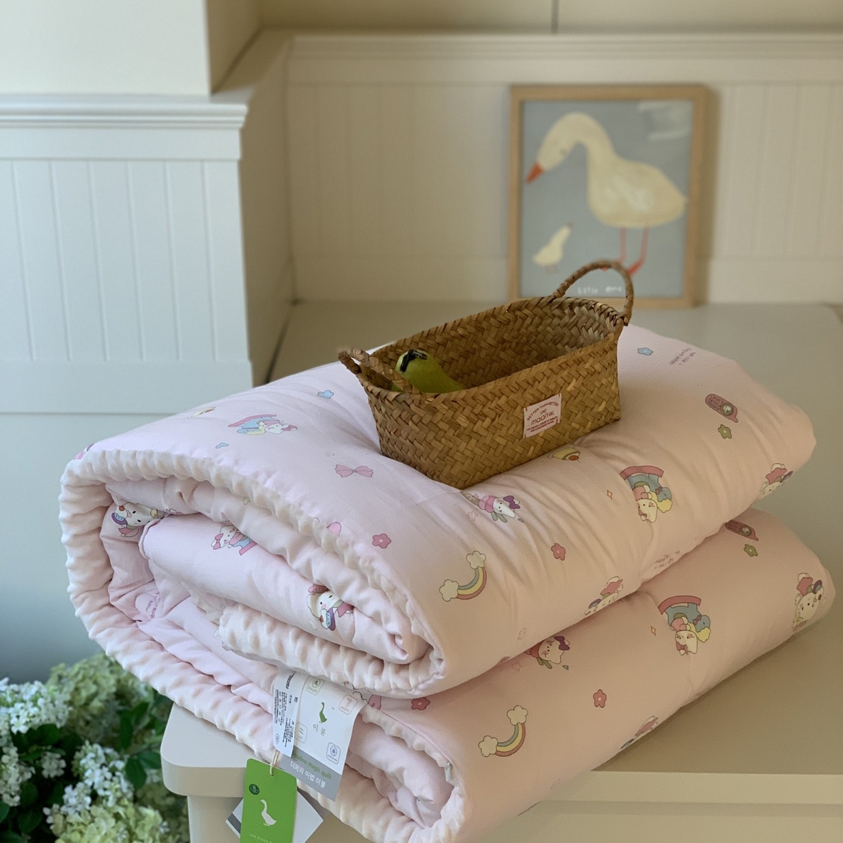 91家纺网 家纺一手货源 找家纺 汇庭 2025秋冬新品60s长绒棉单人豆豆冬被子被芯 甜甜猫