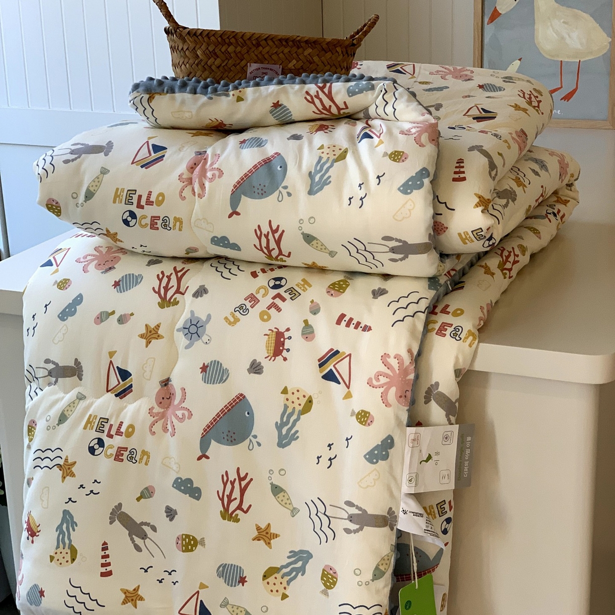 91家纺网 家纺一手货源 找家纺 （总）汇庭 2025秋冬新品60s长绒棉单人豆豆冬被子被芯