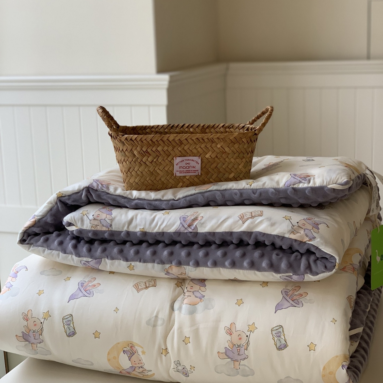 91家纺网 家纺一手货源 找家纺 汇庭 2025秋冬新品60s长绒棉单人豆豆冬被子被芯 紫精灵