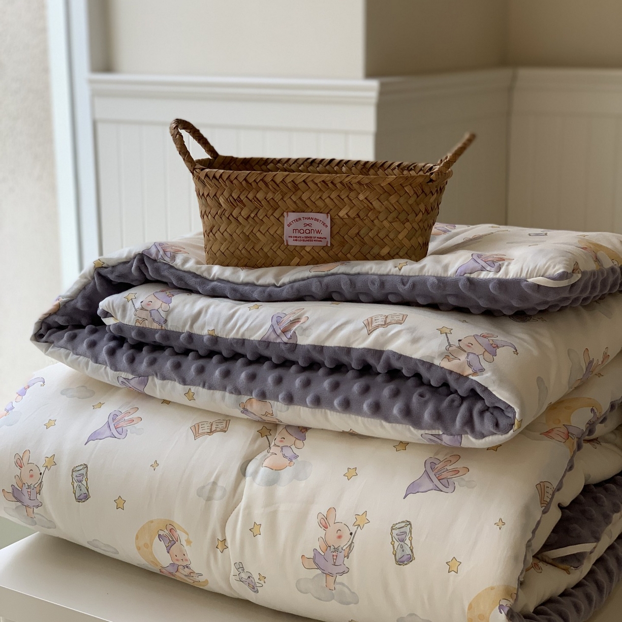 汇庭 2025秋冬新品60s长绒棉单人豆豆冬被子被芯 紫精灵