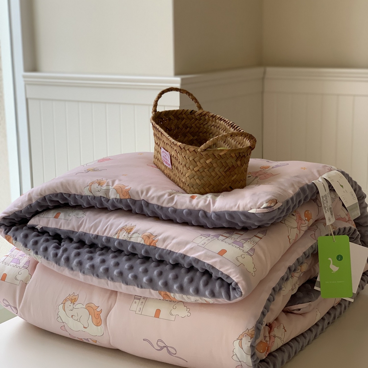 汇庭 2025秋冬新品60s长绒棉单人豆豆冬被子被芯 城堡粉