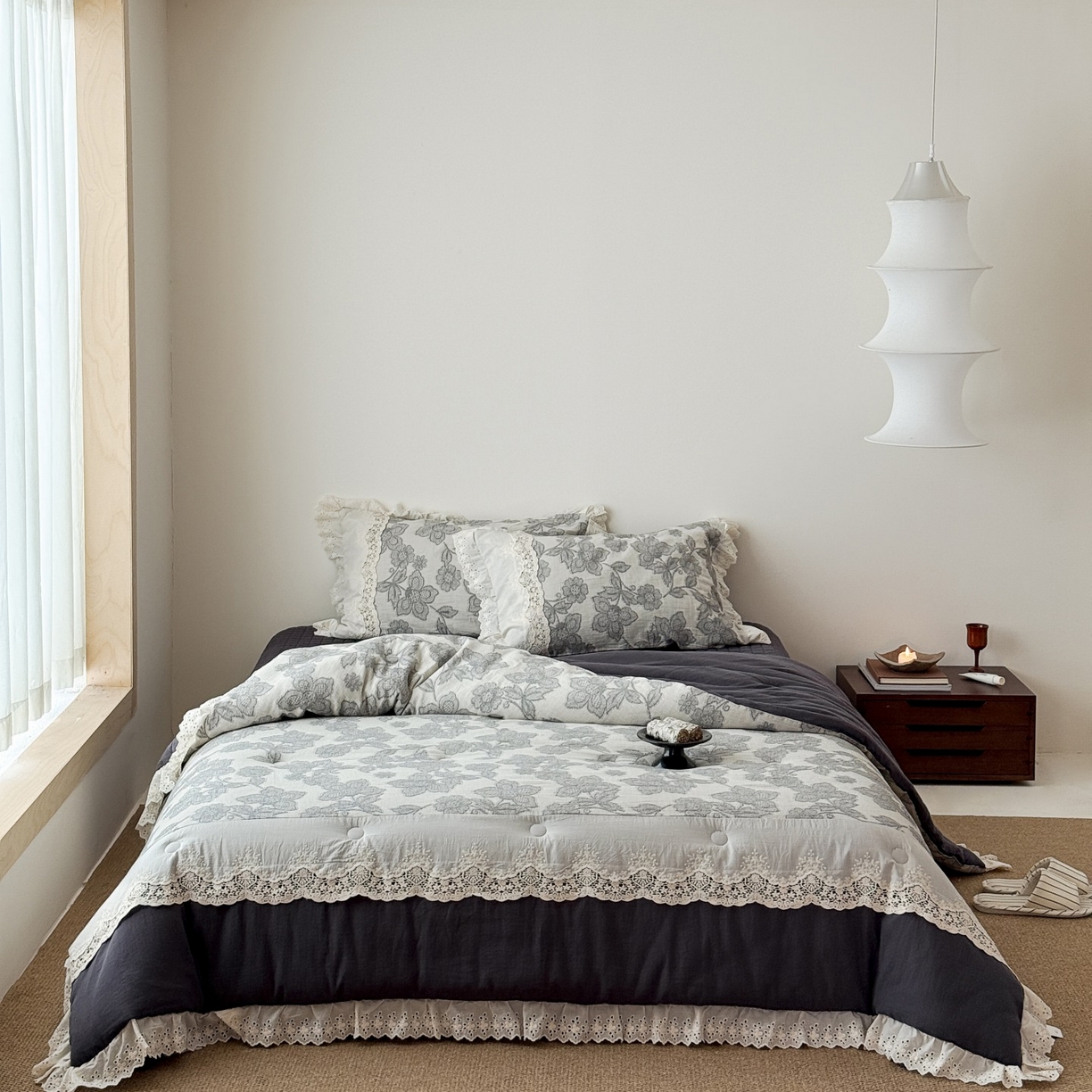 91家纺网 家纺一手货源 找家纺 （总）汇庭 2025秋冬新款禾悦棉麻春秋春悦纱布床盖系列