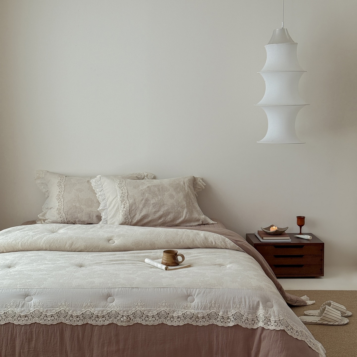 91家纺网 家纺一手货源 找家纺 汇庭 2025秋冬新款禾悦棉麻春秋春悦纱布床盖系列 禾悦咖