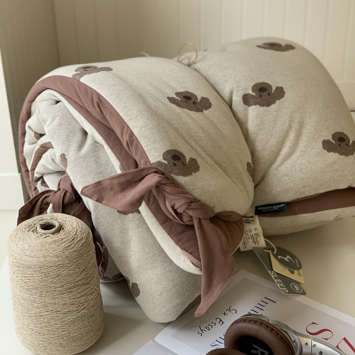 91家纺网 家纺一手货源 找家纺 （总）汇庭 2025秋冬新款小耳朵色织春秋被子被芯系列