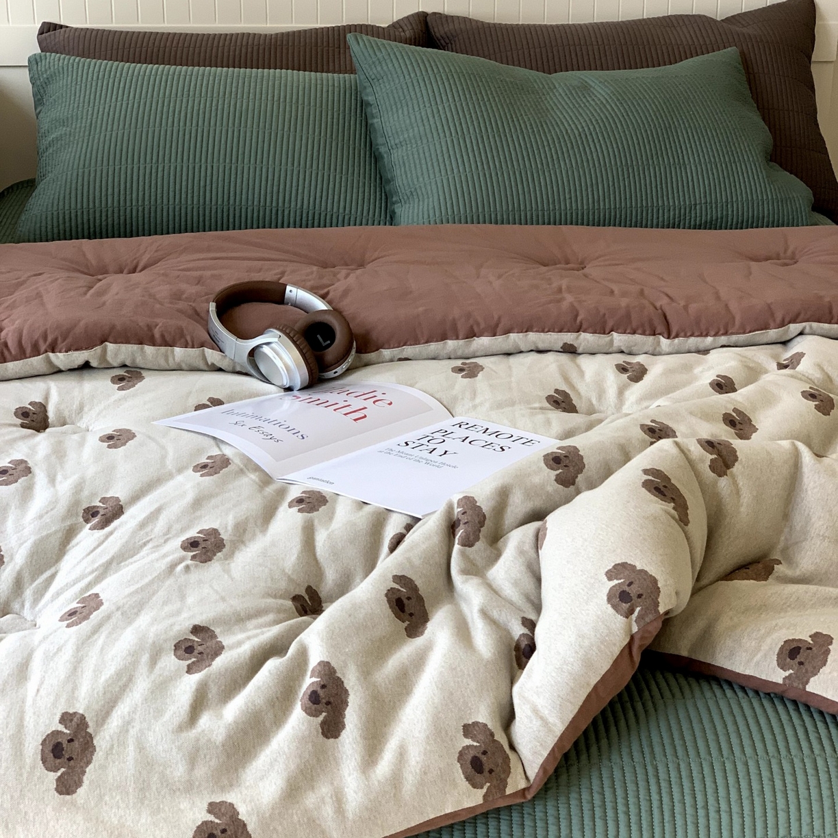 91家纺网 家纺一手货源 找家纺 （总）汇庭 2025秋冬新款小耳朵色织春秋被子被芯系列