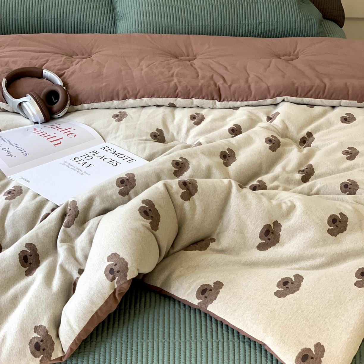 91家纺网 家纺一手货源 找家纺 （总）汇庭 2025秋冬新款小耳朵色织春秋被子被芯系列