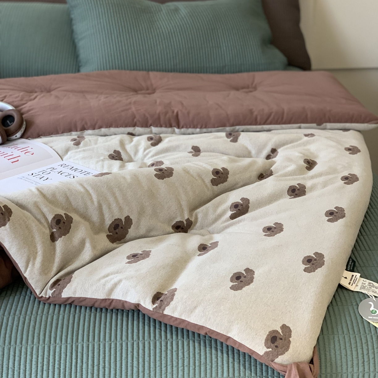 91家纺网 家纺一手货源 找家纺 （总）汇庭 2025秋冬新款小耳朵色织春秋被子被芯系列