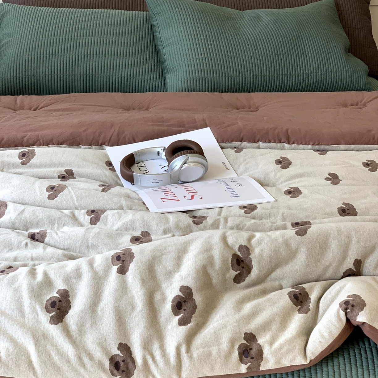 91家纺网 家纺一手货源 找家纺 （总）汇庭 2025秋冬新款小耳朵色织春秋被子被芯系列