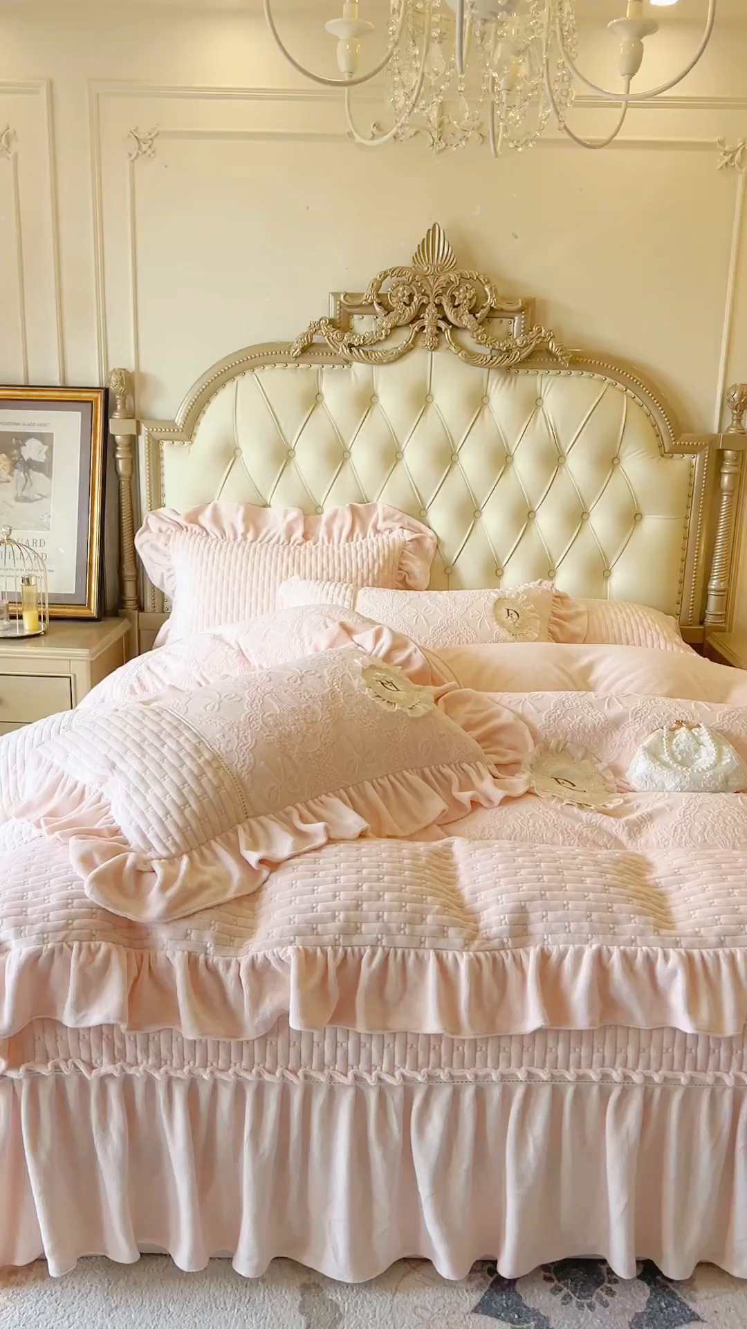 91家纺网 家纺一手货源 找家纺 （总）好儿喜家纺 2025新款雕花牛奶绒床盖四件套-艾洛微