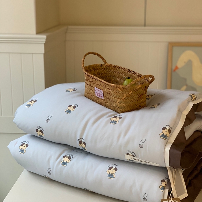 91家纺网 家纺一手货源 找家纺 汇庭 2025新款美棉春秋被被子被芯系列 糯米狗