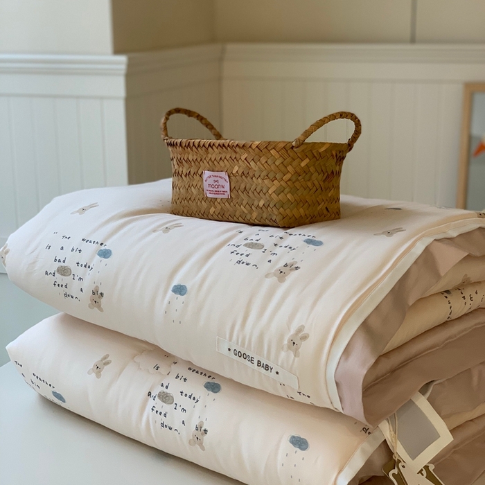 91家纺网 家纺一手货源 找家纺 汇庭 2025新款美棉春秋被被子被芯系列 玉塘兔