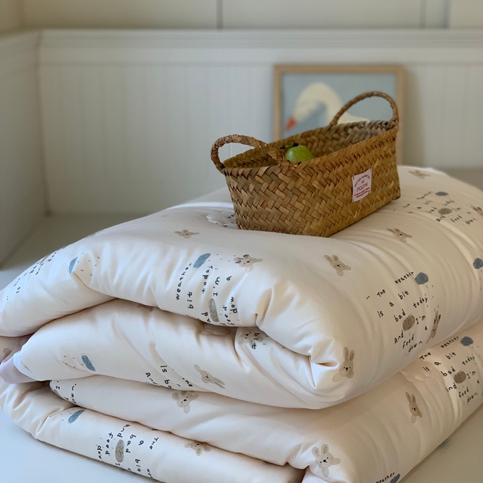 91家纺网 家纺一手货源 找家纺 汇庭 2025新款美棉春秋被被子被芯系列 玉塘兔