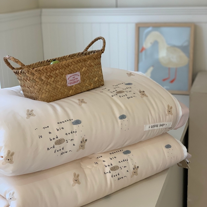 91家纺网 家纺一手货源 找家纺 汇庭 2025新款美棉春秋被被子被芯系列 玉塘兔