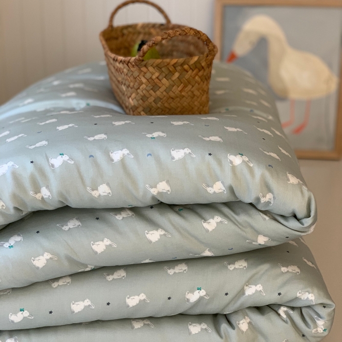 91家纺网 家纺一手货源 找家纺 汇庭 2025新款美棉春秋被被子被芯系列 萝莉兔