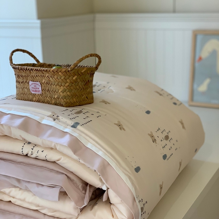 91家纺网 家纺一手货源 找家纺 汇庭 2025新款美棉春秋被被子被芯系列 玉塘兔