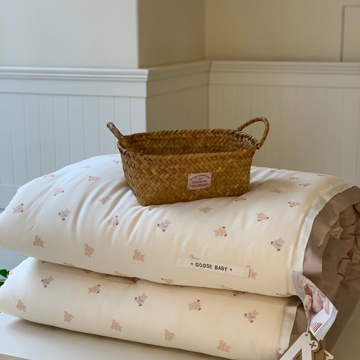 91家纺网 家纺一手货源 找家纺 汇庭 2025新款美棉春秋被被子被芯系列 奶油小熊