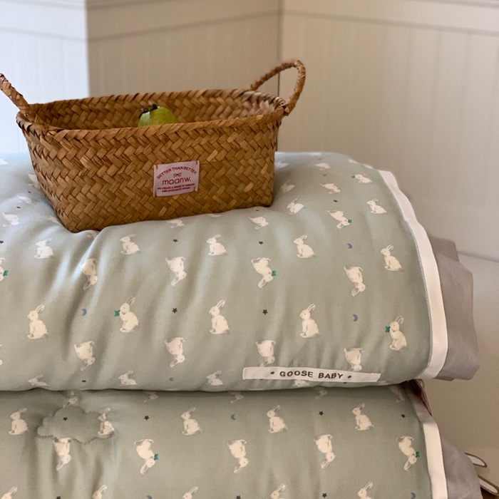 91家纺网 家纺一手货源 找家纺 汇庭 2025新款美棉春秋被被子被芯系列 萝莉兔