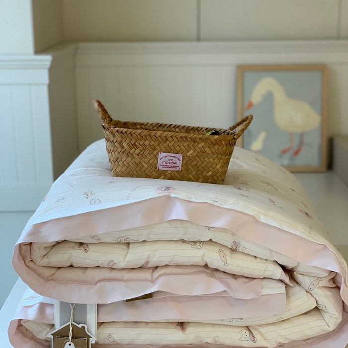 汇庭 2025新款美棉春秋被被子被芯系列 奶油小猫粉