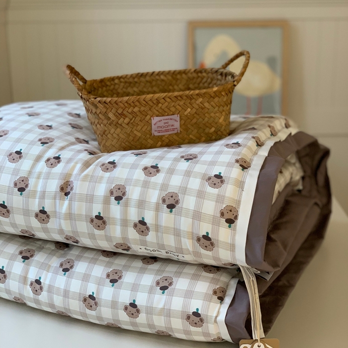 91家纺网 家纺一手货源 找家纺 汇庭 2025新款美棉春秋被被子被芯系列 舒克小熊