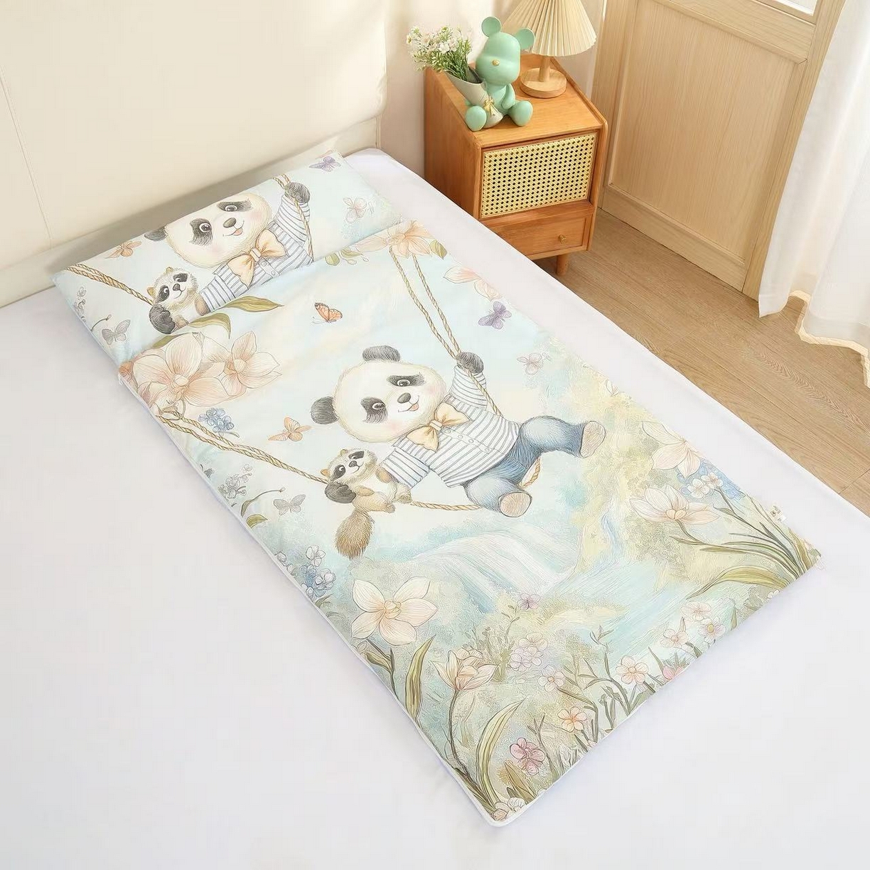 91家纺网 家纺一手货源 找家纺 （总）麦吻儿童家居 2025新款全棉40支大版花型儿童被午休睡袋