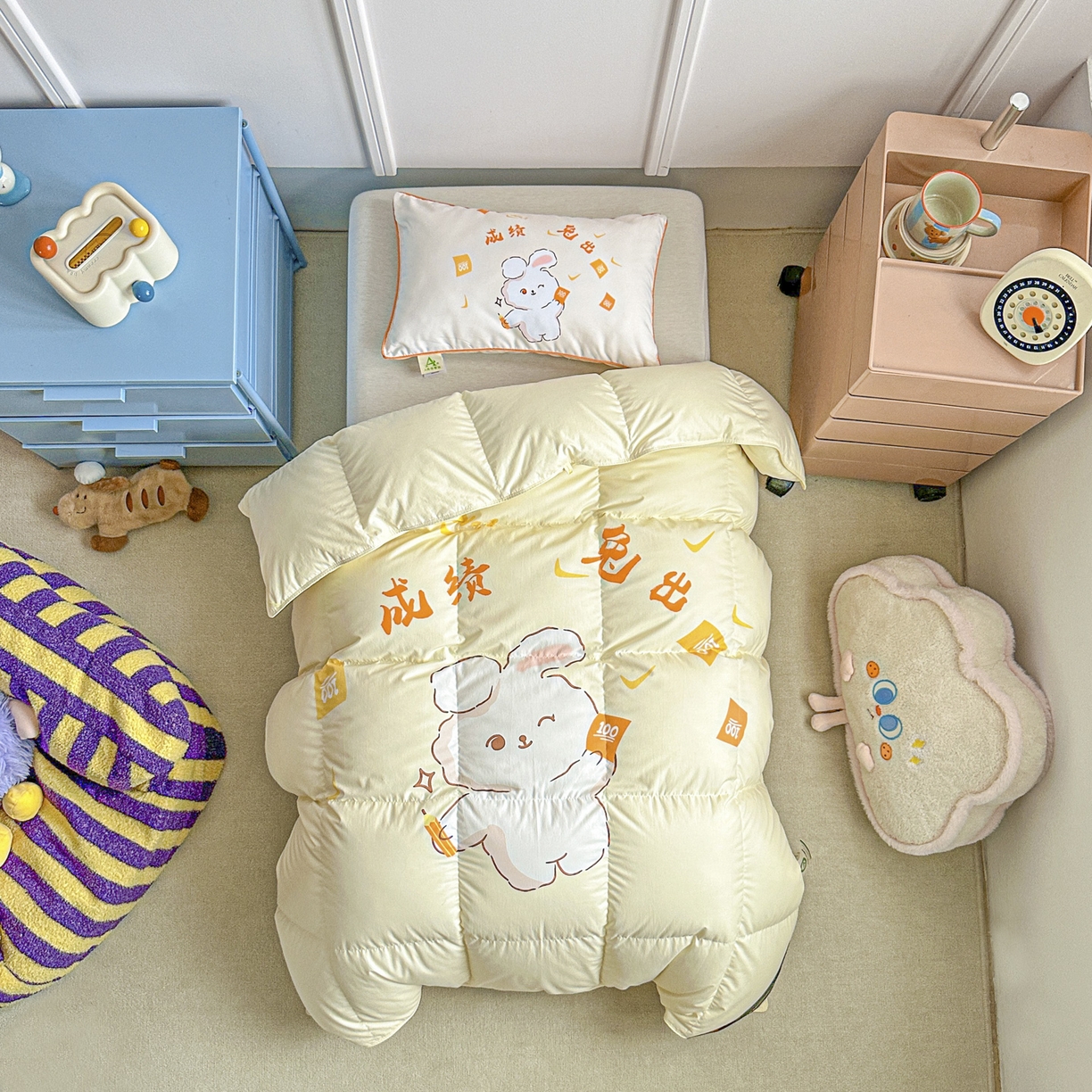 91家纺网 家纺一手货源 找家纺 （总）暖羽屋羽绒馆 2025新款天丝儿童羽绒被鹅绒丝被芯1.5米儿童学生羽绒被 羽毛被冬被 春秋羽绒被子