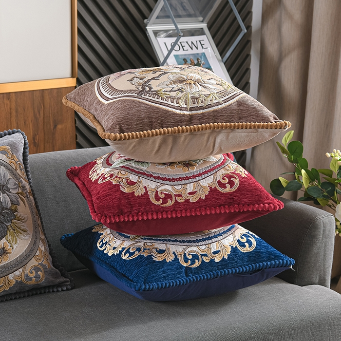 91家纺网 家纺一手货源 找家纺 （总）仁宇枕业 2025新款新品爆款欧式雪尼尔抱枕头靠垫腰靠特价处理赠品礼品枕头枕芯