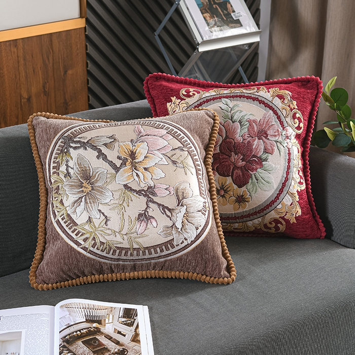 91家纺网 家纺一手货源 找家纺 （总）仁宇枕业 2025新款新品爆款欧式雪尼尔抱枕头靠垫腰靠特价处理赠品礼品枕头枕芯