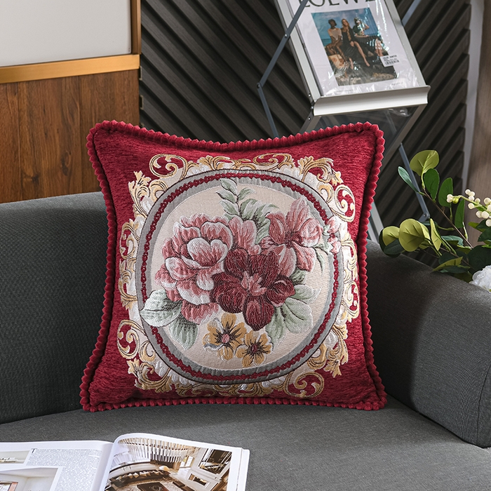 91家纺网 家纺一手货源 找家纺 （总）仁宇枕业 2025新款新品爆款欧式雪尼尔抱枕头靠垫腰靠特价处理赠品礼品枕头枕芯