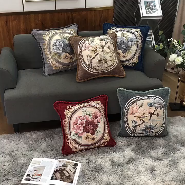 91家纺网 家纺一手货源 找家纺 （总）仁宇枕业 2025新款新品爆款欧式雪尼尔抱枕头靠垫腰靠特价处理赠品礼品枕头枕芯