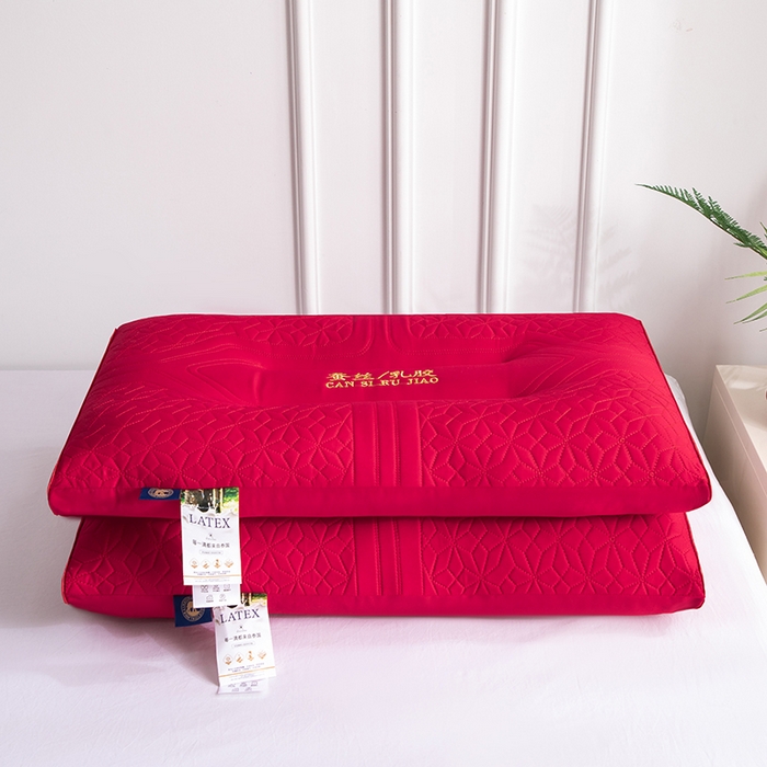 91家纺网 家纺一手货源 找家纺 （总）仁宇枕业 2025新款新品大喜之日结婚婚庆枕头新娘新郎新婚喜庆舒适高中低枕头枕芯