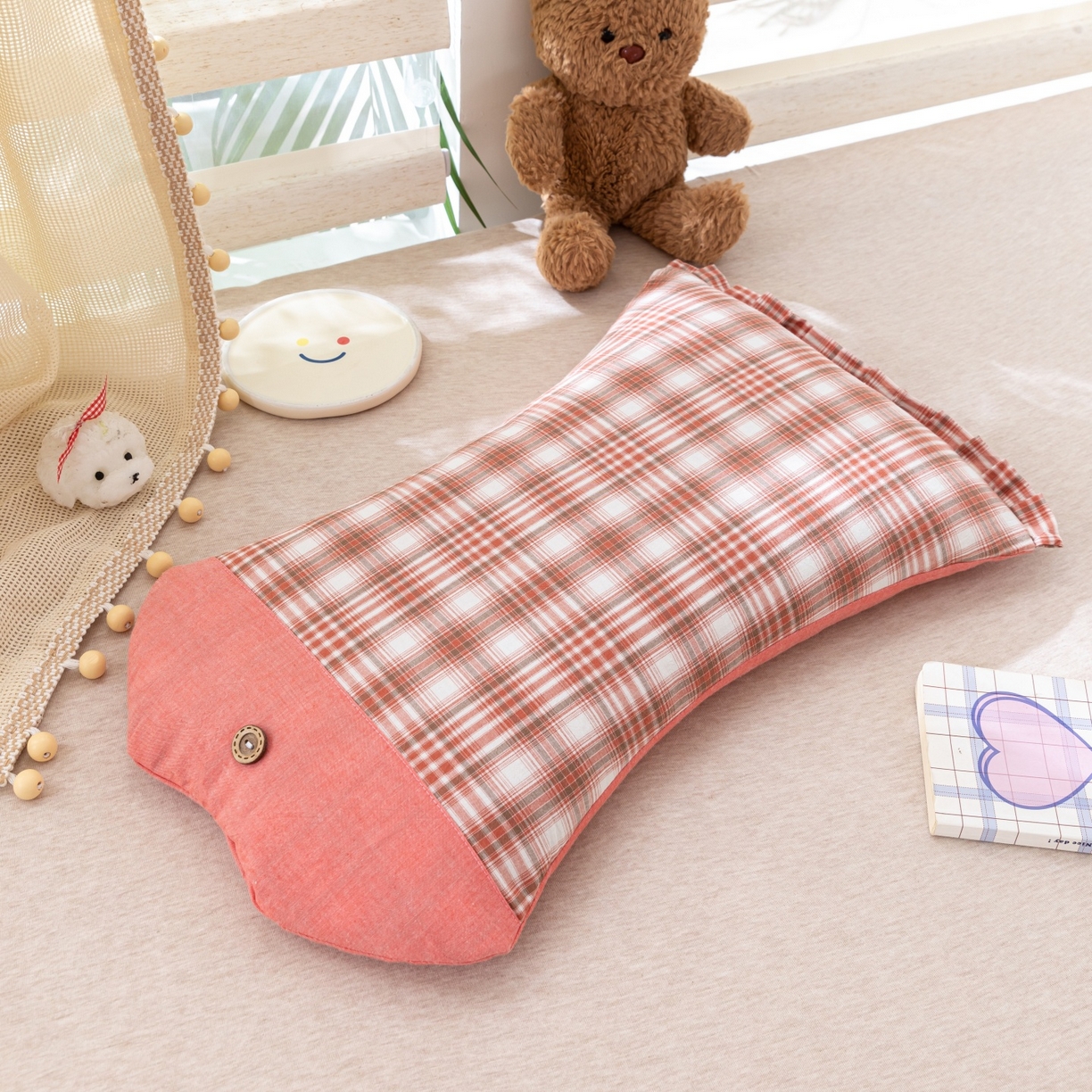 91家纺网 家纺一手货源 找家纺 （总）仁宇枕业 2025新款新品全棉卡通儿童全荞麦枕头枕芯