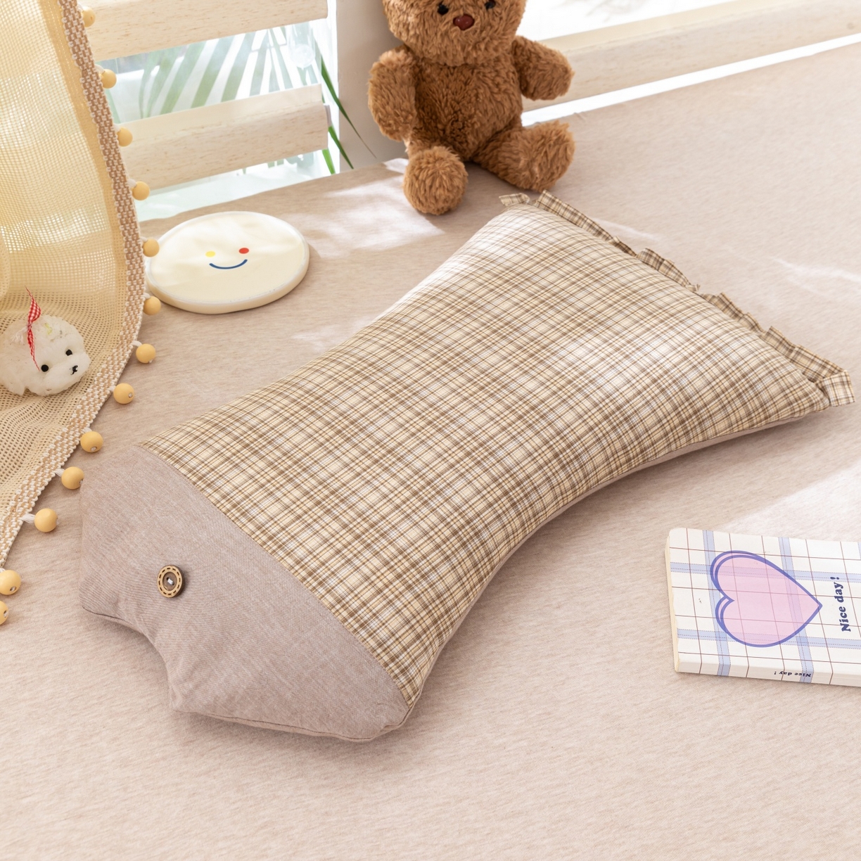 91家纺网 家纺一手货源 找家纺 （总）仁宇枕业 2025新款新品全棉卡通儿童全荞麦枕头枕芯