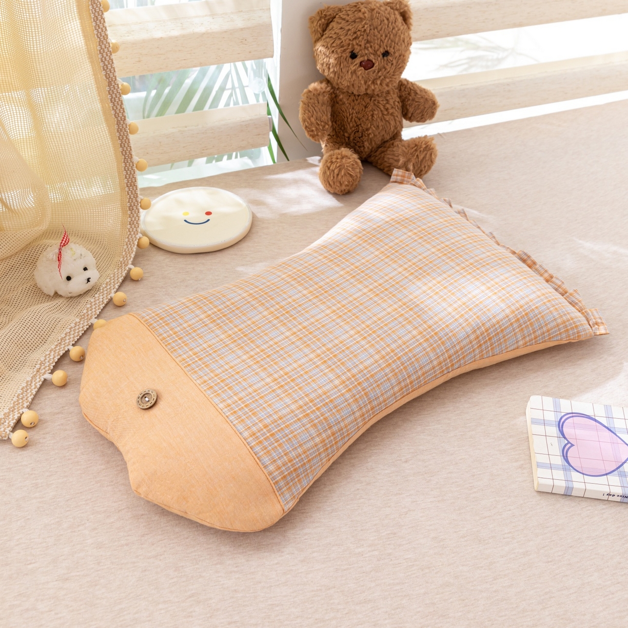 91家纺网 家纺一手货源 找家纺 （总）仁宇枕业 2025新款新品全棉卡通儿童全荞麦枕头枕芯