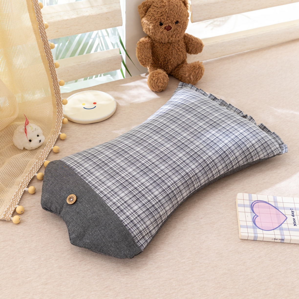 91家纺网 家纺一手货源 找家纺 （总）仁宇枕业 2025新款新品全棉卡通儿童全荞麦枕头枕芯