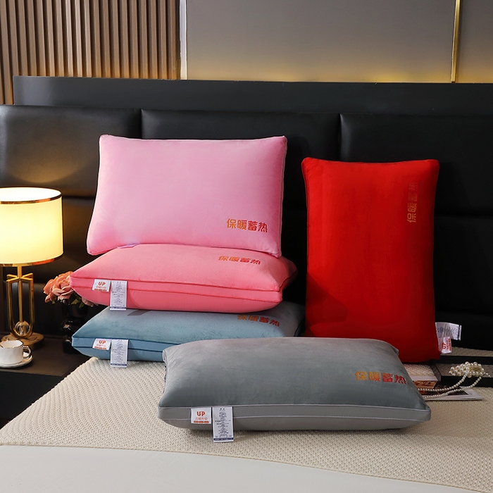 91家纺网 家纺一手货源 找家纺 （总）仁宇枕业 2025新款新品水晶绒保暖蓄热舒适枕头枕芯