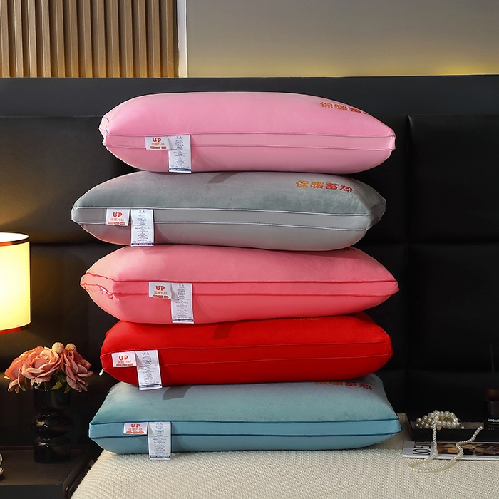 91家纺网 家纺一手货源 找家纺 （总）仁宇枕业 2025新款新品水晶绒保暖蓄热舒适枕头枕芯