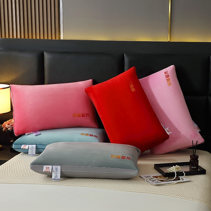 91家纺网 家纺一手货源 找家纺 （总）仁宇枕业 2025新款新品水晶绒保暖蓄热舒适枕头枕芯