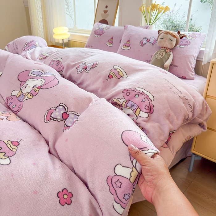 91家纺网 家纺一手货源 找家纺 乐居坊 2025新款家用高克重学生宿舍床牛奶绒套件单品【提供买家秀】加 QQ群 286712643 粉乐蒂