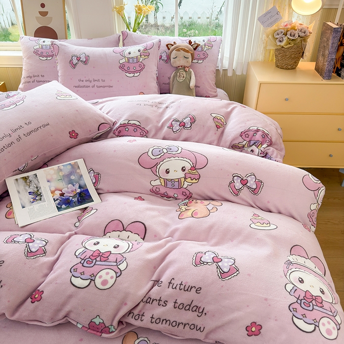 91家纺网 家纺一手货源 找家纺 乐居坊 2025新款家用高克重学生宿舍床牛奶绒套件单品【提供买家秀】加 QQ群 286712643 粉乐蒂