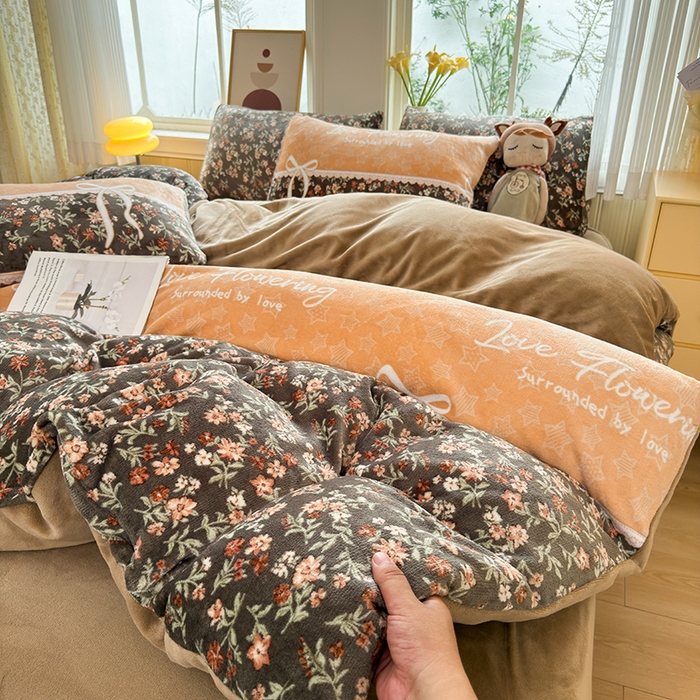 乐居坊 2025新款家用高克重学生宿舍床牛奶绒套件单品【提供买家秀】加 QQ群 286712643 梦幻花园