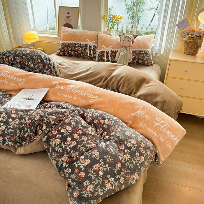 91家纺网 家纺一手货源 找家纺 乐居坊 2025新款家用高克重学生宿舍床牛奶绒套件单品【提供买家秀】加 QQ群 286712643 梦幻花园