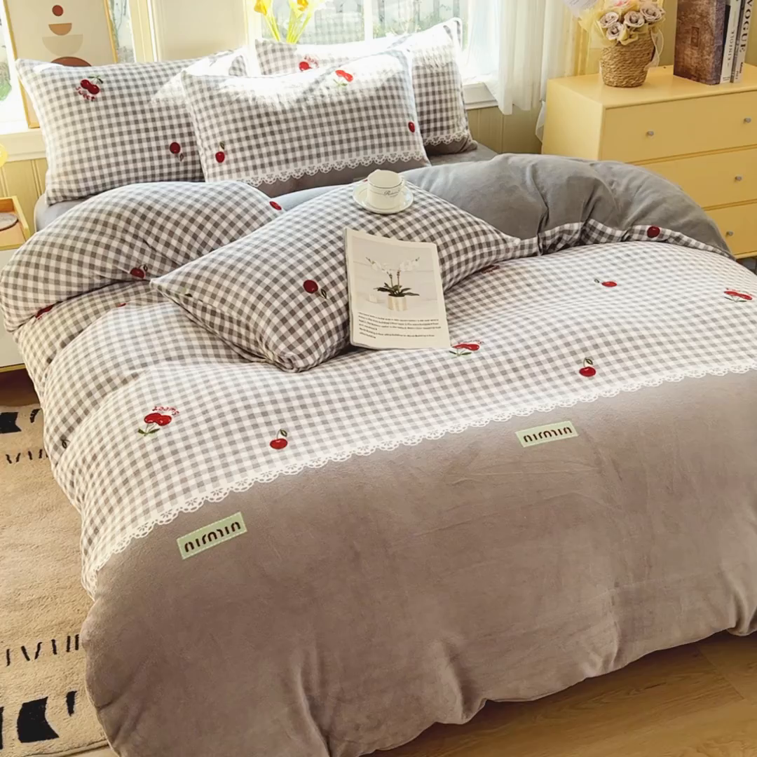 91家纺网 家纺一手货源 找家纺 乐居坊 2025新款家用高克重学生宿舍床牛奶绒套件单品【提供买家秀】加 QQ群 286712643 浅草川奈