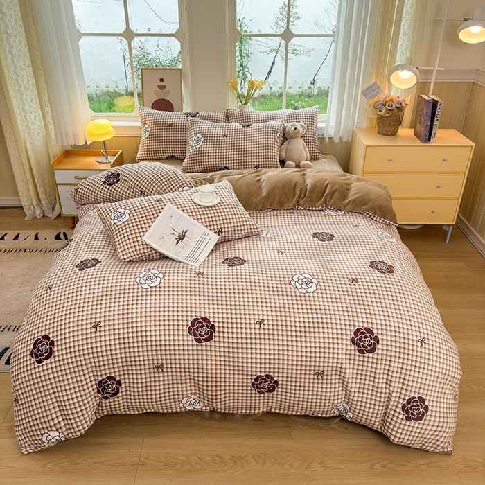 91家纺网 家纺一手货源 找家纺 乐居坊 2025新款家用高克重学生宿舍床牛奶绒套件单品【提供买家秀】加 QQ群 286712643 山茶花语