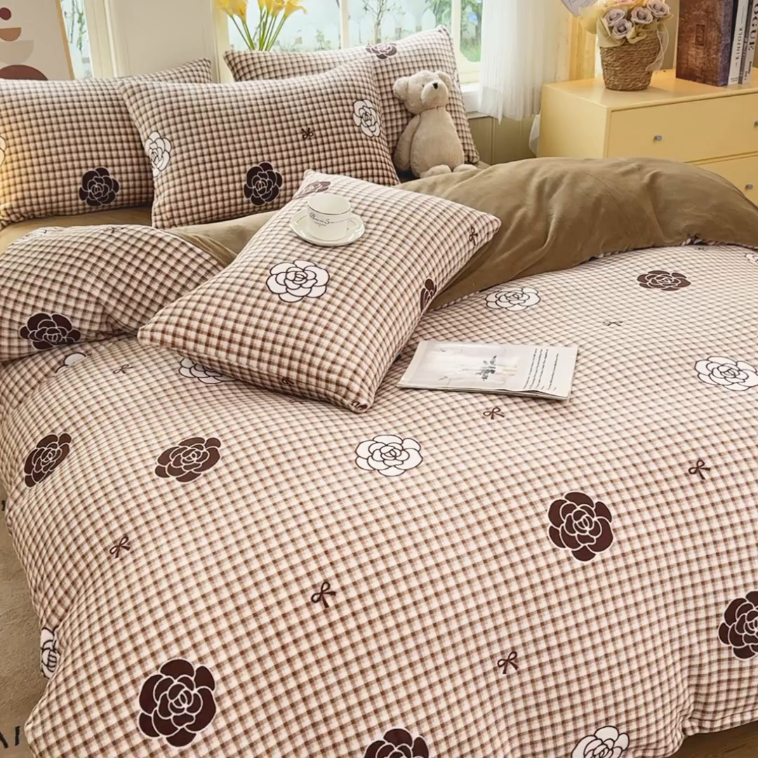 91家纺网 家纺一手货源 找家纺 乐居坊 2025新款家用高克重学生宿舍床牛奶绒套件单品【提供买家秀】加 QQ群 286712643 山茶花语